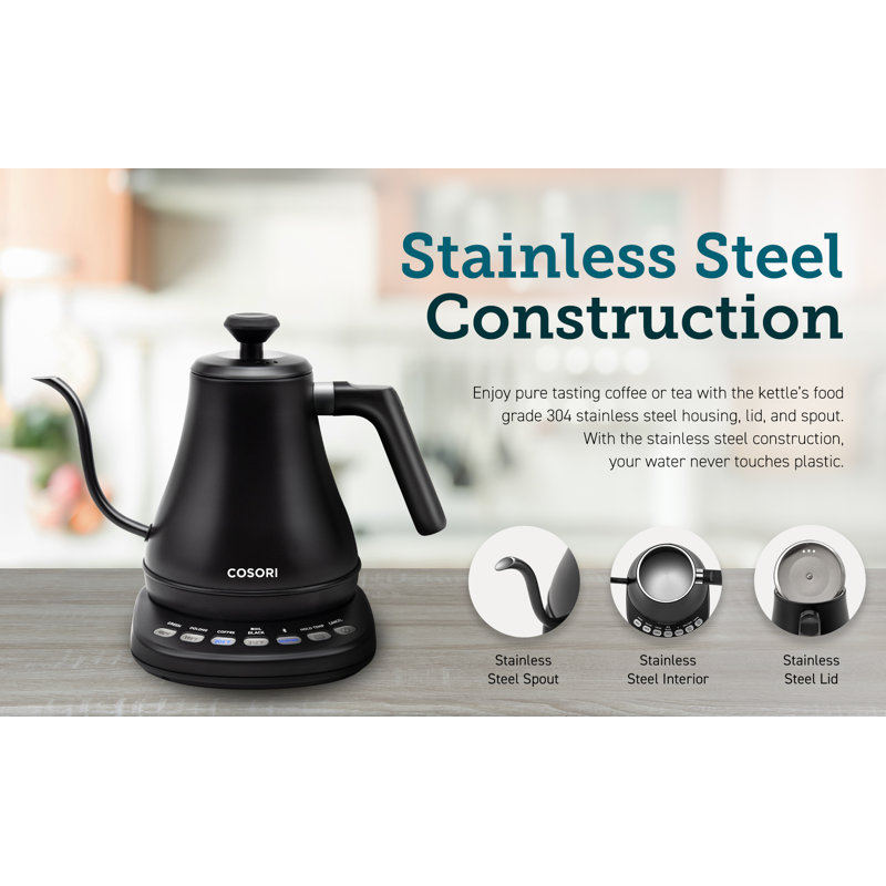 Cosori Smart Gooseneck Kettle, 0.7L, Black & Reviews Wayfair